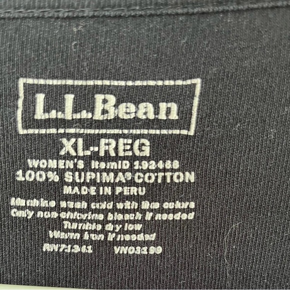 L.L. Bean Supima Cotton Button Front Cardigan Black Women’s XL | Soft Classic - Picture 6 of 6